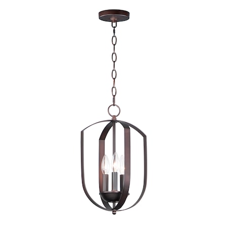 Maxim Lighting Provident 3-Light 10" Wide Oil Rubbed Bronze Chandelier 10033OI